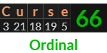 "Curse" = 66 (Ordinal)