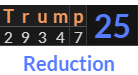 "Trump" = 25 (Reduction)