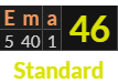 "Ema" = 46 (Standard)