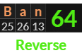 "Ban" = 64 (Reverse)