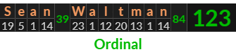 "Sean Waltman" = 123 (Ordinal)