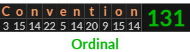 "Convention" = 131 (Ordinal)