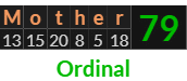 "Mother" = 79 (Ordinal)