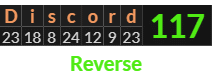 "Discord" = 117 (Reverse)