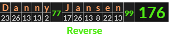 "Danny Jansen" = 176 (Reverse)