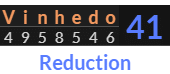 "Vinhedo" = 41 (Reduction)