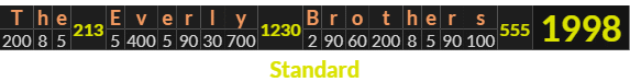 "The Everly Brothers" = 1998 (Standard)