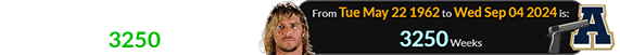 Brian Pillman would currently be 3250 weeks old: