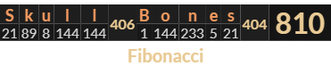 "Skull Bones" = 810 (Fibonacci)