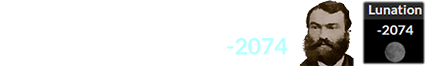 Dr. James Parkinson was born during Brown Lunation # -2074: