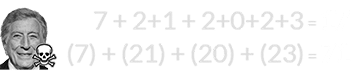 7 + 2+1 + 2+0+2+3 = 17 and (7) + (21) + (20) + (23) = 71