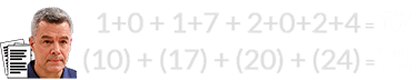 1+0 + 1+7 + 2+0+2+4 = 17 and (10) + (17) + (20) + (24) = 71