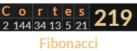 "Cortes" = 219 (Fibonacci)