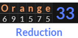 "Orange" = 33 (Reduction)