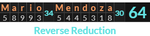 "Mario Mendoza" = 64 (Reverse Reduction)