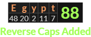 "Egypt" = 88 (Reverse Caps Added)