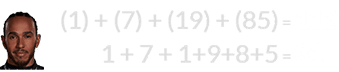 (1) + (7) + (19) + (85) = 112 and 1 + 7 + 1+9+8+5 = 31