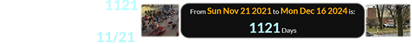 The shooting fell 1121 days after the Waukesha parade attack on 11/21: