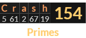 "Crash" = 154 (Primes)