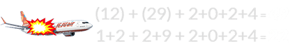 (12) + (29) + 2+0+2+4 = 49 and 1+2 + 2+9 + 2+0+2+4 = 22