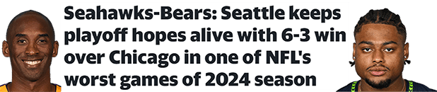 Seahawks-Bears: Seattle keeps playoff hopes alive with 6-3 win over Chicago in one of NFL's worst games of 2024 season