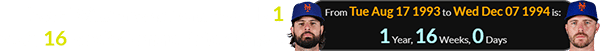 Jesse Winker was born exactly 1 year, 16 weeks before Pete Alonso: