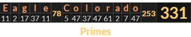 "Eagle Colorado" = 331 (Primes)