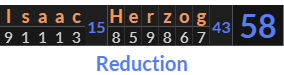 "Isaac Herzog" = 58 (Reduction)