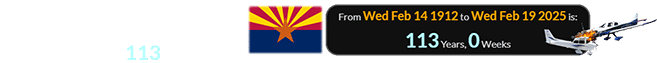 The crash occurred less than a week after the state of Arizona turned 113 years old: