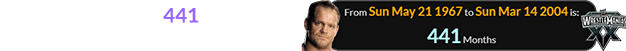 Chris Benoit was 441 months old when he became a World Champion: