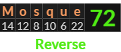 "Mosque" = 72 (Reverse)