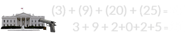 (3) + (9) + (20) + (25) = 57 and 3 + 9 + 2+0+2+5 = 21