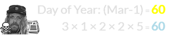 3 × 1 × 2 × 2 × 5 = 60