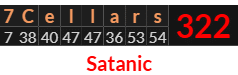 "7Cellars" = 322 (Satanic)