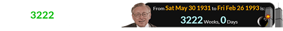 Larry Silverstein was a span of exactly 3222 weeks old for the ‘93 Trade Center bombing: