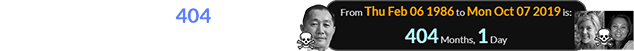 The twin killings were 404 months, 1 day after Minoru Yamasaki died:
