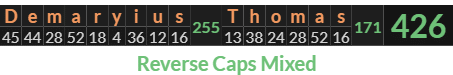 "Demaryius Thomas" = 426 (Reverse Caps Mixed)