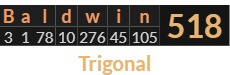 "Baldwin" = 518 (Trigonal)