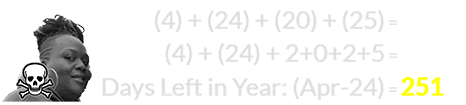 (4) + (24) + (20) + (25) = 73, (4) + (24) + 2+0+2+5 = 37