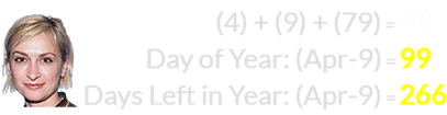 (4) + (9) + (79) = 92