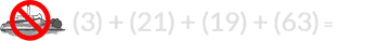(3) + (21) + (19) + (63) = 106
