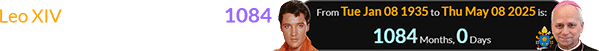 Leo XIV was elected exactly 1084 months after Elvis was born: