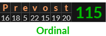 "Prevost" = 115 (Ordinal)