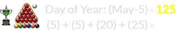 (5) + (5) + (20) + (25) = 55