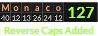 "Monaco" = 127 (Reverse Caps Added)