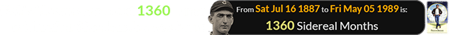 Field of Dreams came out 1360 Lunar orbits after Shoeless Joe was born: