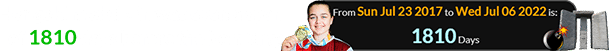 Her gold medal win was even a span of 1810 days before the bombing: