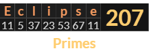 "Eclipse" = 207 (Primes)