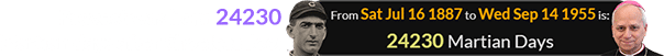 Prevost was born 24230 Martian days after Shoeless Joe:
