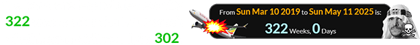 The hardcore legend died exactly 322 weeks after the 2019 crash of Ethiopian Airlines Flight 302: